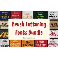 Brush Lettering Fonts Bundle | Commercial License