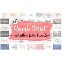 40 Royale Script Fonts Bundle | Extended Commercial License