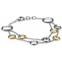 Boccia Titanium Damen-Armband mit Ring-Charms Bicolor 0365-02 Boccia Titanium Damen-Armband mit Ring-Charms Bicolor 0365-02