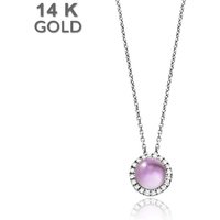 Collier 14ct.Weißgold Diamanten/Amethyst Collier 14ct.Weißgold Diamanten/Amethyst