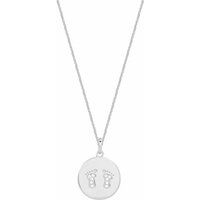 Damen-Kette Babyfüße 925 Sterling Silber rhodiniert Zirkonia 40-45cm XS3476 Damen-Kette Babyfüße 925 Sterling Silber rhodiniert Zirkonia 40-45cm XS3476