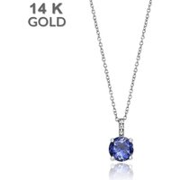 Collier 14ct.Weißgold Diamanten/Iolith Collier 14ct.Weißgold Diamanten/Iolith