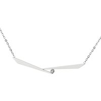 Ernstes Design Damen Halskette mit Diamant 0,02ct 42cm Silber E825-42 Ernstes Design Damen Halskette mit Diamant 0,02ct 42cm Silber E825-42