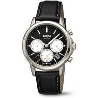 Boccia Herren Chronographen Lederarmband Schwarz 3742-01 Boccia Herren Chronographen Lederarmband Schwarz 3742-01