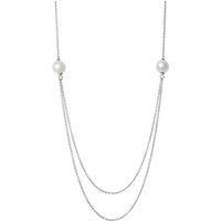 Xenox Damen Halskette Collier Velvet Garden Doppelkette mit Perlen Silber XS5366 Xenox Damen Halskette Collier Velvet Garden Doppelkette mit Perlen Silber XS5366