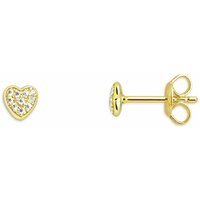 Xenox Damen Herz Ohrstecker mit Zirkonia Gold XS3737GN Xenox Damen Herz Ohrstecker mit Zirkonia Gold XS3737GN