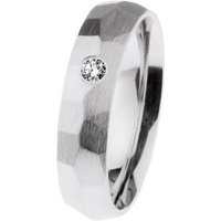 Ernstes Design Trauring mit Diamant mattiert, facettiert und poliert R655-55 Ernstes Design Trauring mit Diamant mattiert, facettiert und poliert R655-55
