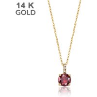 Collier 14ct.Gelbgold Diamanten/Granat Collier 14ct.Gelbgold Diamanten/Granat