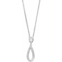 Viventy Damenkette mit Zirkonia tropfen Anhänger 925/Sterling Silber 784432 Viventy Damenkette mit Zirkonia tropfen Anhänger 925/Sterling Silber 784432