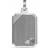 Damen Anhänger Gravurplatte mit Herzen Silber 28.1000.R Damen Anhänger Gravurplatte mit Herzen Silber 28.1000.R