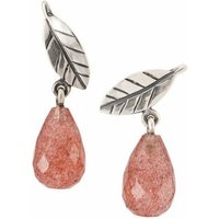 Trollbeads Damenohrstecker Blätter der Harmonie mit Erdbeerquarz Silber TAGEA-00… Trollbeads Damenohrstecker Blätter der Harmonie mit Erdbeerquarz Silber TAGEA-00…