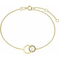Xenox Damen Armband mit rundem Diamant Anhänger Gold XG4440G Xenox Damen Armband mit rundem Diamant Anhänger Gold XG4440G