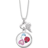 Herzengel Kinder Halskette mit runden Glas Anhänger 40cm Silber HEN-GLAS-FRIEND Herzengel Kinder Halskette mit runden Glas Anhänger 40cm Silber HEN-GLAS-FRIEND