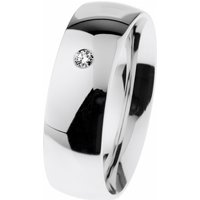 Ernstes Design Damen Diamant Ring Trauring Breite 6,5mm Größe 55 Silber R606-55 Ernstes Design Damen Diamant Ring Trauring Breite 6,5mm Größe 55 Silber R606-55