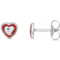 Mädchen Ohrstecker mit roten Herzen Silber 32.1089.R Mädchen Ohrstecker mit roten Herzen Silber 32.1089.R