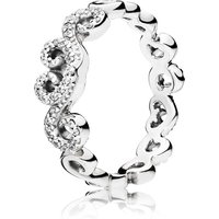 Pandora Ring 197117CZ-54 Frau Silber Herz wirbelt Pandora Ring 197117CZ-54 Frau Silber Herz wirbelt