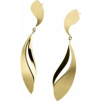 Ohrstecker, matt/poliert, Gelb Ohrstecker, matt/poliert, Gelb