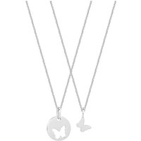 Xenox Damen Halskette Schmetterlinge Set Silber XS3446 Xenox Damen Halskette Schmetterlinge Set Silber XS3446