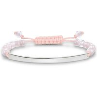 Thomas Sabo Nylon Armband mit Rosenquartz Perlen LBA0002-813-9-L21V Thomas Sabo Nylon Armband mit Rosenquartz Perlen LBA0002-813-9-L21V