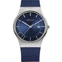 Bering Damen Analoguhr mit Armband blau 11938-303 Bering Damen Analoguhr mit Armband blau 11938-303