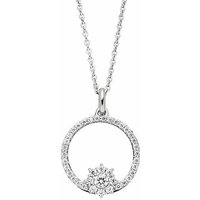 Viventy Damenkette mit Zirkonia Ring-Anhänger Silber 784552 Viventy Damenkette mit Zirkonia Ring-Anhänger Silber 784552