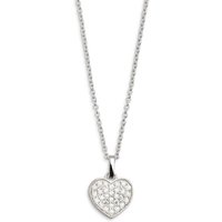 Xenox Damen Halskette mit Herz Anhänger Love Story Herz Zirkonia Silber XS2790 Xenox Damen Halskette mit Herz Anhänger Love Story Herz Zirkonia Silber XS2790