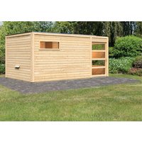 Demmelhuber Aktion 16% Rabatt auf Saunahaus HYGGE 508 x 276 cm ohne Ofen