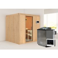Demmelhuber 17% Rabatt auf SODIN Sauna 196 x 17 m mit BioKombiofen und Glastür