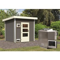 Demmelhuber 17% Rabatt auf modernes Saunahaus NORGE 231 x 196 cm mit BioKombiofen