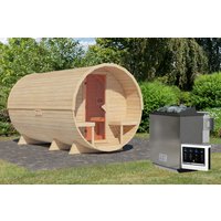 Demmelhuber Sichern Sie sich 17% Rabatt auf die 3m Fasssauna mit 90 kW Ofen