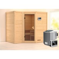 Demmelhuber Aktion 16% Rabatt auf Massivholzsauna SAHIB 2 mit BioKombiofen