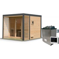 Demmelhuber Aktion 15% Rabatt auf Saunahaus ARES 3 mit 9 kW Ofen