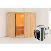 Demmelhuber 21% Rabatt auf die Sauna SAJA 151 x 196 cm mit 36 kW Ofen und Glasfront
