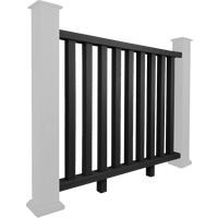 Black Composite Balustrade Railing - Graphite 1.2m