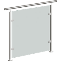 Glass Balustrade for Decking, Stairs and Balconies - 1030 x 1330mm