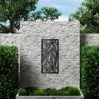 Composite Trellis Garden Screen - Botanic Black 1200 x 600