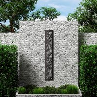 Composite Trellis Garden Screen - Botanic Black 1800 x 300