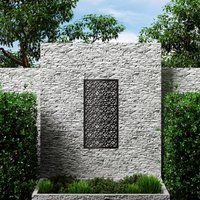 Composite Trellis Garden Screen - Mosaic Black 1200 x 600