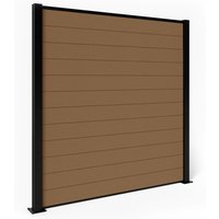 Composite Fence Panels - Amber with Aluminium Posts 2.4m
