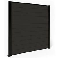 Composite Fence Panels - Graphite with Aluminium Posts 2.1m