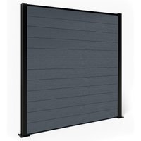 Composite Fence Panels - Anthracite with Aluminium Posts 1.2m
