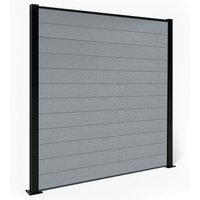 Composite Fence Panels - Pearl with Aluminium Posts 1.2m