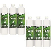 SURE Hand Dishwash Detergent | Pack of 6 1 Litre Bottles