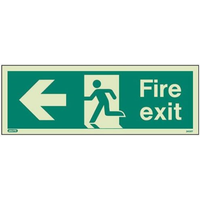 Firechief Photoluminescent Left Fire Exit Sign