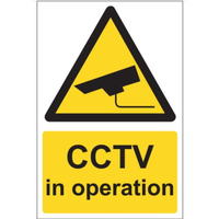 CCTV IN OPERATION PVC Sign