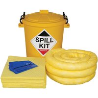 Fentex 65 Litre Chemical Spill Kit in Yellow Locked Drum