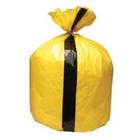 Tiger Bags 1 roll of 100 Heavy Duty Yellow And Black Bags