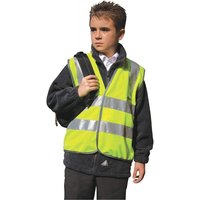 Yellow Hi Visibility Children's Waistcoat In Mulitple Sized