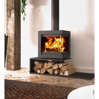 Dik Geurts Bora Corner 6.7kW Wood Burning Ecodesign Stove on Floating Plateau