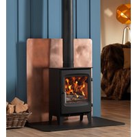 Go Eco Excel 5KW Wide Contemporary Door Wood Burning   Multifuel Ecodesign Stove